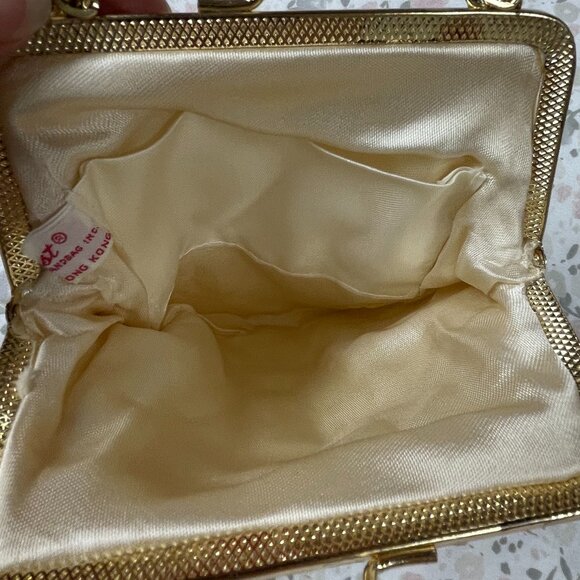 Mister Ernest Handbag - Gold colored beading, Made in Hong Kong - Picture 10 of 12